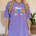 Team Pre-K Shirt PreSchool Teacher Student Back To School Women's Comfort Colors T-Shirt Violet