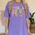 I Tell Young People About Dead People Groovy History Teacher Women's Comfort Colors T-Shirt Violet I Tell Young People About Dead People Groovy History Teacher Women's Comfort Colors T-Shirt Violet