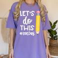 Lets Do This Test Day State Testing Teacher Motivational Women's Comfort Colors T-Shirt Violet