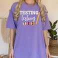 Testing Testing 123 Cute Math Teacher Student Test Day Men Women Girls Kids Women's Comfort Colors T-Shirt Violet Testing Testing 123 Cute Math Teacher Student Test Day Men Women Girls Kids Women's Comfort Colors T-Shirt Violet
