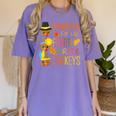 Thankful For My 4th Grade Turkey Thanksgiving Turkey Teacher Women's Comfort Colors T-Shirt Violet Thankful For My 4th Grade Turkey Thanksgiving Turkey Teacher Women's Comfort Colors T-Shirt Violet
