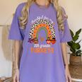 Thankful For My 5th Grade Turkeys Thanksgiving Teacher Women's Comfort Colors T-Shirt Violet