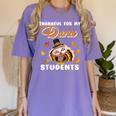 Thankful For My Dance Students Thanksgiving Turkey Teacher For Men Women Girls Kids Women's Comfort Colors T-Shirt Violet
