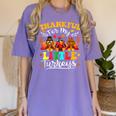 Thankful For My Little Turkeys Teacher Thanksgiving Teachers Women's Comfort Colors T-Shirt Violet Thankful For My Little Turkeys Teacher Thanksgiving Teachers Women's Comfort Colors T-Shirt Violet