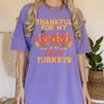 Thankful For My Pre K Turkeys Teacher Thanksgiving Men Women Women's Comfort Colors T-Shirt Violet Thankful For My Pre K Turkeys Teacher Thanksgiving Men Women Women's Comfort Colors T-Shirt Violet
