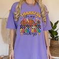 Thankful For My Preschool Turkeys Thanksgiving Teacher Fall Women's Comfort Colors T-Shirt Violet