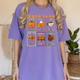 Thankful Syllables Thanksgiving Phonics Reading Teacher Fall Women's Comfort Colors T-Shirt Violet Thankful Syllables Thanksgiving Phonics Reading Teacher Fall Women's Comfort Colors T-Shirt Violet