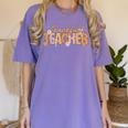 Thankful Teacher Autumn Fall Teacher Thanksgiving Youth Women's Comfort Colors T-Shirt Violet