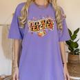 Thankful Teacher Shirts For Women Teach Thanksgiving Teacher Women's Comfort Colors T-Shirt Violet