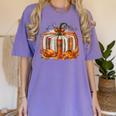 Thanksgiving Book Pumpkin Reading Teachers Fall Lovers Boys Women's Comfort Colors T-Shirt Violet Thanksgiving Book Pumpkin Reading Teachers Fall Lovers Boys Women's Comfort Colors T-Shirt Violet