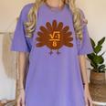 Thanksgiving Math Teacher Math Symbol Men Women Girls Kids Women's Comfort Colors T-Shirt Violet