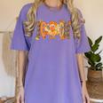 Thanksgiving Turkey Teach Thankful Teacher Girly Bow Women Women's Comfort Colors T-Shirt Violet Thanksgiving Turkey Teach Thankful Teacher Girly Bow Women Women's Comfort Colors T-Shirt Violet