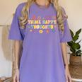 Think Happy Thoughts Teens Spring Positive Message Teachers For Men Women Girls Kids Women's Comfort Colors T-Shirt Violet