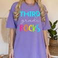 Third Grade Rocks Shirt Team 3rd Grade Teacher Women's Comfort Colors T-Shirt Violet