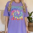 Tie Dye Teaching Social Studies Is My Jam Sunglasses Teacher Women's Comfort Colors T-Shirt Violet Tie Dye Teaching Social Studies Is My Jam Sunglasses Teacher Women's Comfort Colors T-Shirt Violet
