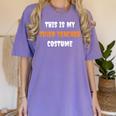 This Is My Tired Teacher Costume Apparel Halloween Teacher Women's Comfort Colors T-Shirt Violet
