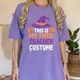 This Is My Tired Teacher Costume Halloween Women's Comfort Colors T-Shirt Violet This Is My Tired Teacher Costume Halloween Women's Comfort Colors T-Shirt Violet