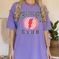 Tired Teachers Club Study Lover School Apparel Women's Comfort Colors T-Shirt Violet