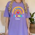 TK And Kinder Crew TK Teacher Transitional Kindergarten PreK Women's Comfort Colors T-Shirt Violet