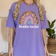 Toddler Teacher Rainbow Leopard Infant Teacher Men Women Women's Comfort Colors T-Shirt Violet Toddler Teacher Rainbow Leopard Infant Teacher Men Women Women's Comfort Colors T-Shirt Violet