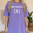 Top Math Teacher Joke Men Women Fun Stay Positive Women's Comfort Colors T-Shirt Violet
