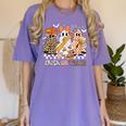 Trick Or Teach Groovy Teacher Halloween Floral Ghost Women's Comfort Colors T-Shirt Violet Trick Or Teach Groovy Teacher Halloween Floral Ghost Women's Comfort Colors T-Shirt Violet