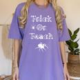 Trick Or Teach Halloween Teacher Shirt Teaching Spider Tee For Men Women Kids Women's Comfort Colors T-Shirt Violet Trick Or Teach Halloween Teacher Shirt Teaching Spider Tee For Men Women Kids Women's Comfort Colors T-Shirt Violet