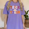 Trick Or Teach Teacher Halloween Costume Men Women Women's Comfort Colors T-Shirt Violet Trick Or Teach Teacher Halloween Costume Men Women Women's Comfort Colors T-Shirt Violet