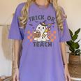 Trick Or Teach Teacher Women's Comfort Colors T-Shirt Violet