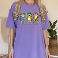 Trio Cute Frogs Welcome Back To School Teachers Girls Boys Women's Comfort Colors T-Shirt Violet