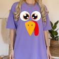 Turkey Face Halloween Costume Thanksgiving Teacher Nurse Women's Comfort Colors T-Shirt Violet Turkey Face Halloween Costume Thanksgiving Teacher Nurse Women's Comfort Colors T-Shirt Violet