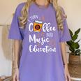 I Turn Coffee Into Music Education Music Teacher Women's Comfort Colors T-Shirt Violet I Turn Coffee Into Music Education Music Teacher Women's Comfort Colors T-Shirt Violet