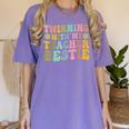 Twinning With My Teacher Bestie Twin Day Matching Teachers For Men Women Girls Kids Women's Comfort Colors T-Shirt Violet Twinning With My Teacher Bestie Twin Day Matching Teachers For Men Women Girls Kids Women's Comfort Colors T-Shirt Violet