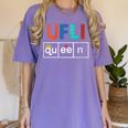 UFLI Queen Science Of Reading Literacy Teacher Appreciation Women's Comfort Colors T-Shirt Violet