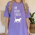 Un Deux Trois Cat Shirt French Teacher Women's Comfort Colors T-Shirt Violet Un Deux Trois Cat Shirt French Teacher Women's Comfort Colors T-Shirt Violet