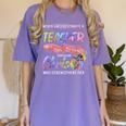 Never Underestimate A Teacher Does All Things Through Christ For Men Women Women's Comfort Colors T-Shirt Violet Never Underestimate A Teacher Does All Things Through Christ For Men Women Women's Comfort Colors T-Shirt Violet