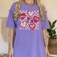 Valentine You Are Loved Worthy Enough Candy Heart Teacher For Men Women Girls Kids Women's Comfort Colors T-Shirt Violet