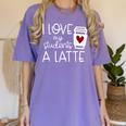 Valentines Day Teacher Tee I Love My Students A Latte Women's Comfort Colors T-Shirt Violet Valentines Day Teacher Tee I Love My Students A Latte Women's Comfort Colors T-Shirt Violet