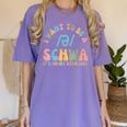 I Want To Be a SCHWA It's Never Stressed Reading Teacher Women's Comfort Colors T-Shirt Violet I Want To Be a SCHWA It's Never Stressed Reading Teacher Women's Comfort Colors T-Shirt Violet