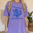 Weird Teachers Build Character Shirt Raccoon Dancing Women's Comfort Colors T-Shirt Violet Weird Teachers Build Character Shirt Raccoon Dancing Women's Comfort Colors T-Shirt Violet