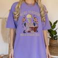 Weird Teachers Build Character Skeleton Book Halloween Women Women's Comfort Colors T-Shirt Violet