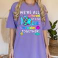 We'Re All Different But We Swim Together Elementary Teacher Women's Comfort Colors T-Shirt Violet