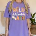 Wild About Math Cute Teacher Student Math Club Women's Comfort Colors T-Shirt Violet
