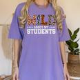 Wild About My Students Shirt Animals Teacher Women's Comfort Colors T-Shirt Violet