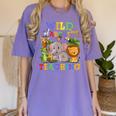 Wild About Teaching Safari Jungle School Teacher Women's Comfort Colors T-Shirt Violet