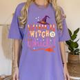 Which Witch Is Which Halloween English Teacher Women's Comfort Colors T-Shirt Violet Which Witch Is Which Halloween English Teacher Women's Comfort Colors T-Shirt Violet