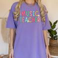 Women Music Teacher First Day Of School Elementary School Women's Comfort Colors T-Shirt Violet