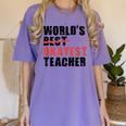 World's Best Okayest Teacher ACY025a For Men Women Women's Comfort Colors T-Shirt Violet World's Best Okayest Teacher ACY025a For Men Women Women's Comfort Colors T-Shirt Violet