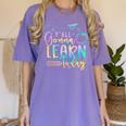 Y'All Gonna Learn Today Back To School Teacher Kids Women's Comfort Colors T-Shirt Violet Y'All Gonna Learn Today Back To School Teacher Kids Women's Comfort Colors T-Shirt Violet