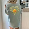 100 Days Of School Bee Hive Tree Hearts Teachers Student Kid Women's Comfort Colors T-Shirt Back Print Bay